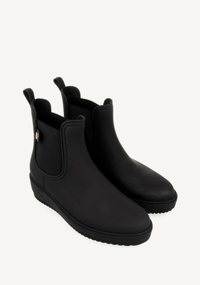 Botines de agua estilo chelsea negras para mujer 45808