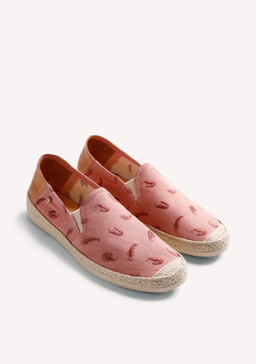 TERRACOTA ESPADRILLES FISH PATTERN