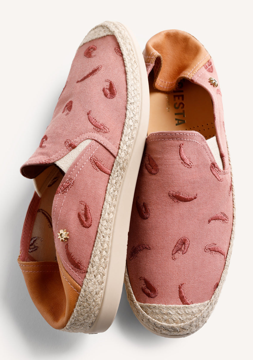 TERRACOTA ESPADRILLES FISH PATTERN