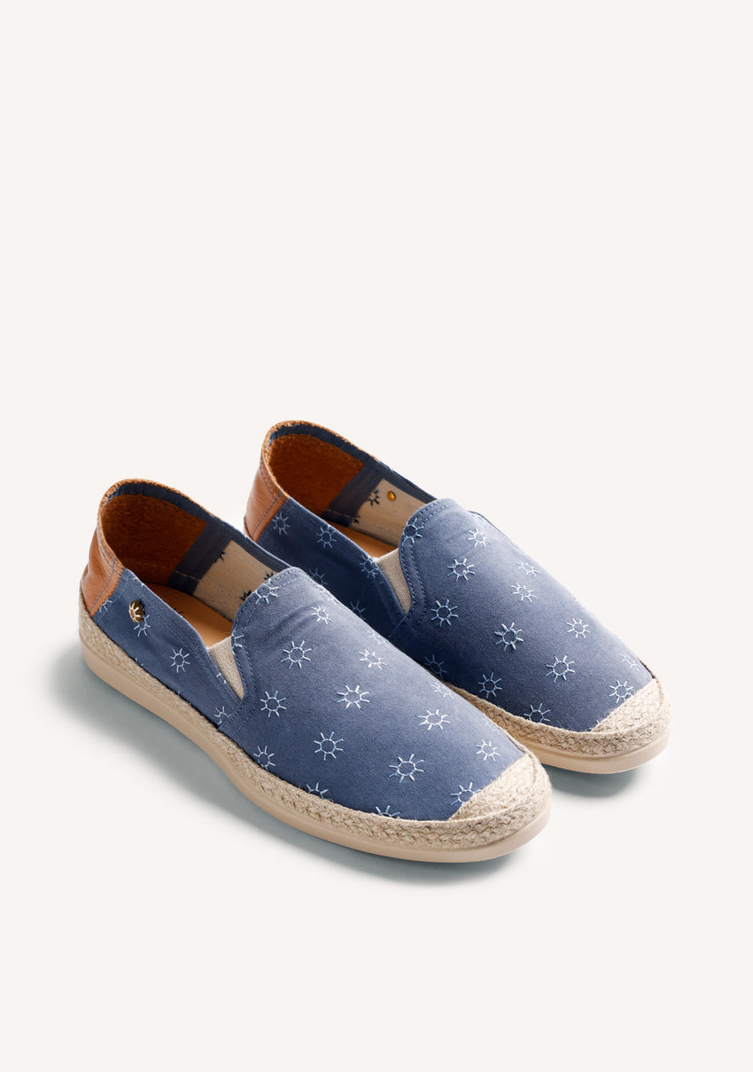 BLUE ESPADRILLES SUN PATTERN