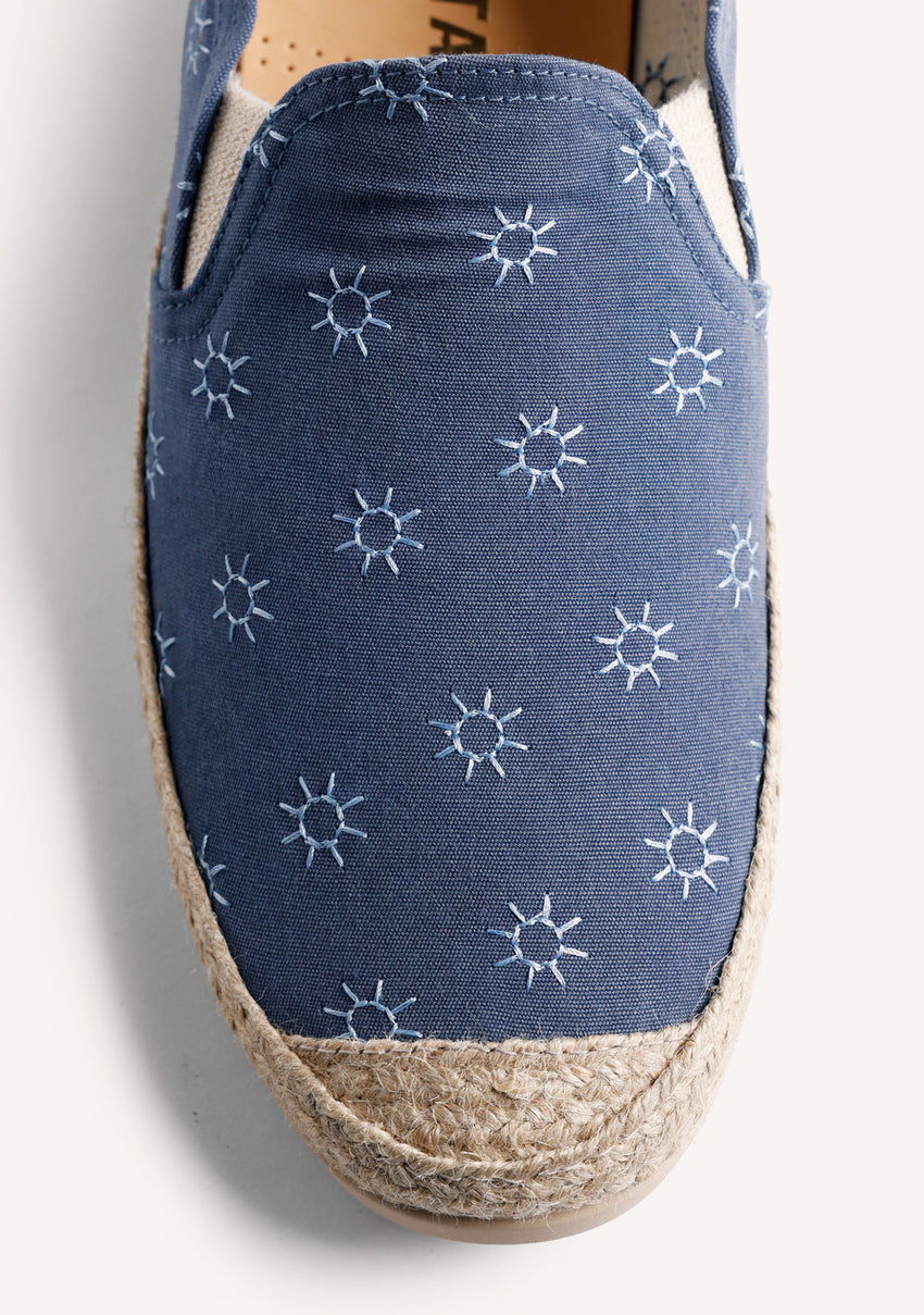 BLUE ESPADRILLES SUN PATTERN
