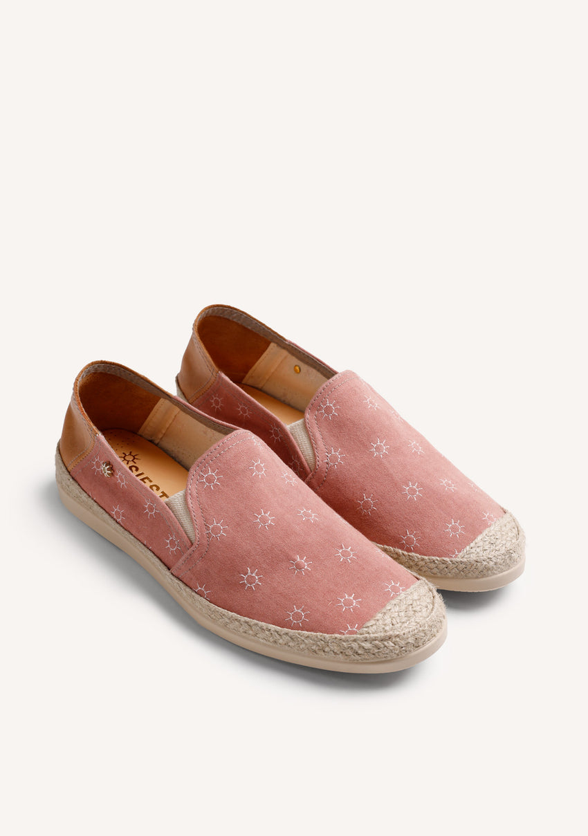 TERRACOTA ESPADRILLES SUN PATTERN