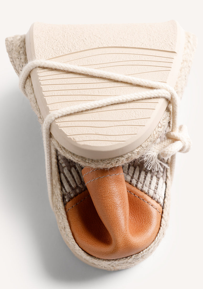 TAUPE STRIPED ESPADRILLES