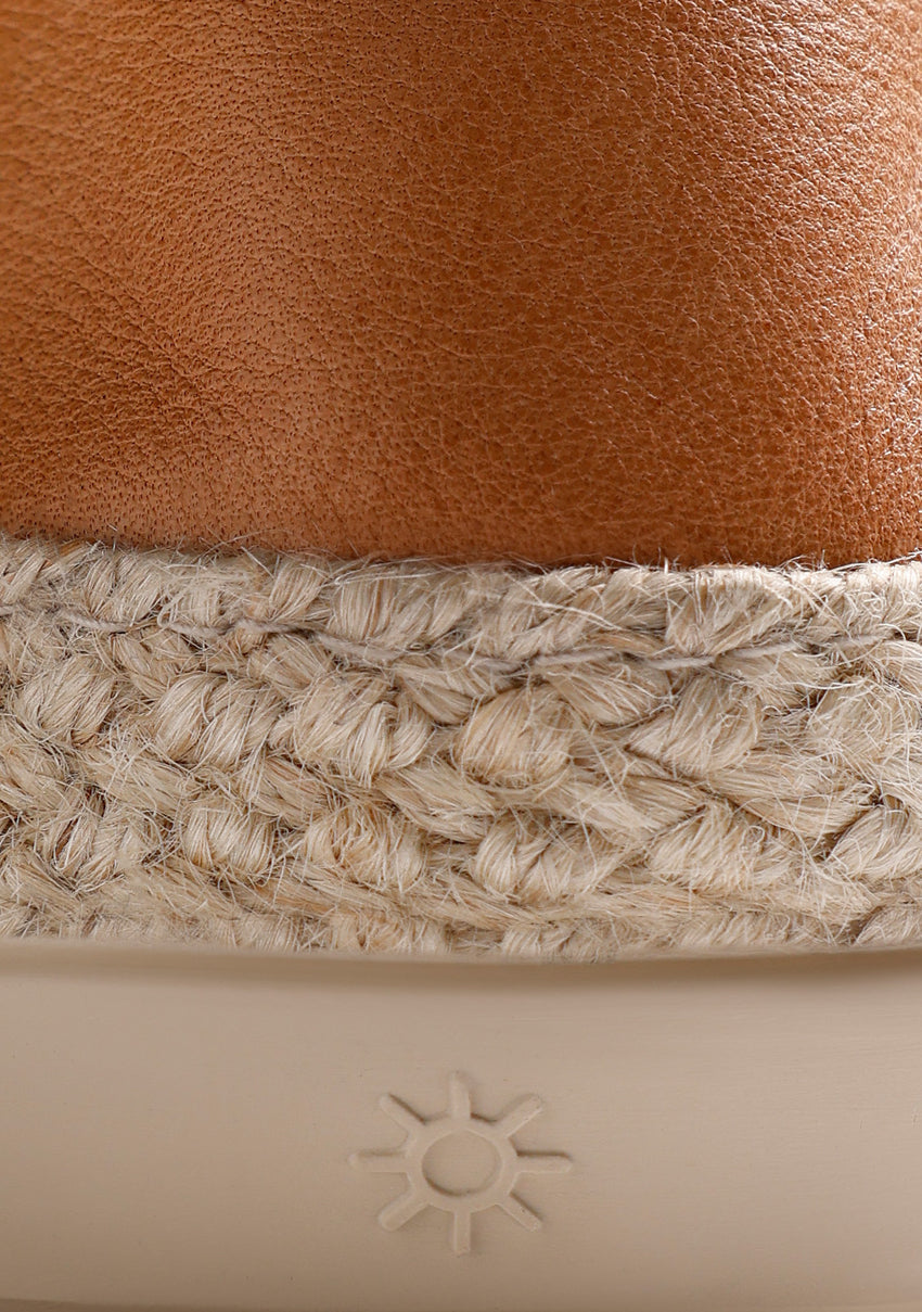 TAUPE STRIPED ESPADRILLES