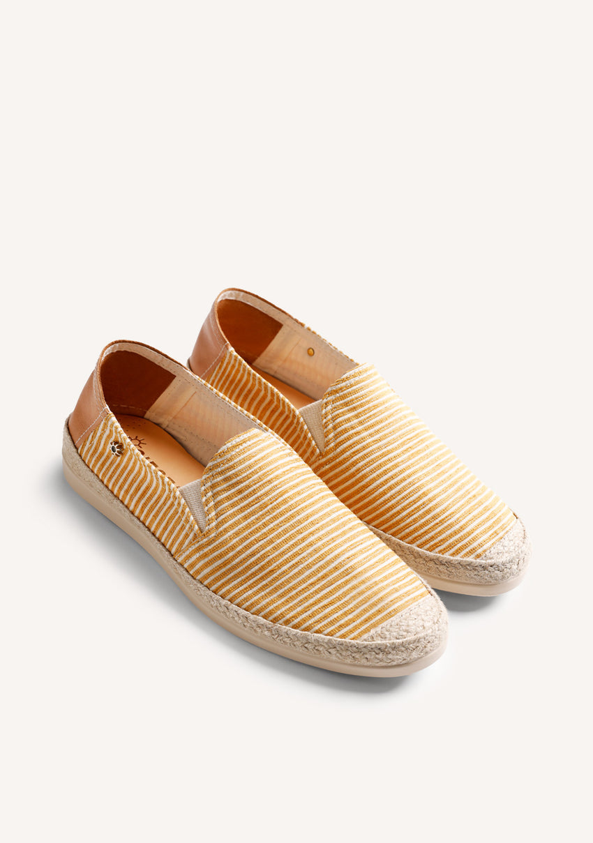 YELLOW STRIPED ESPADRILLES