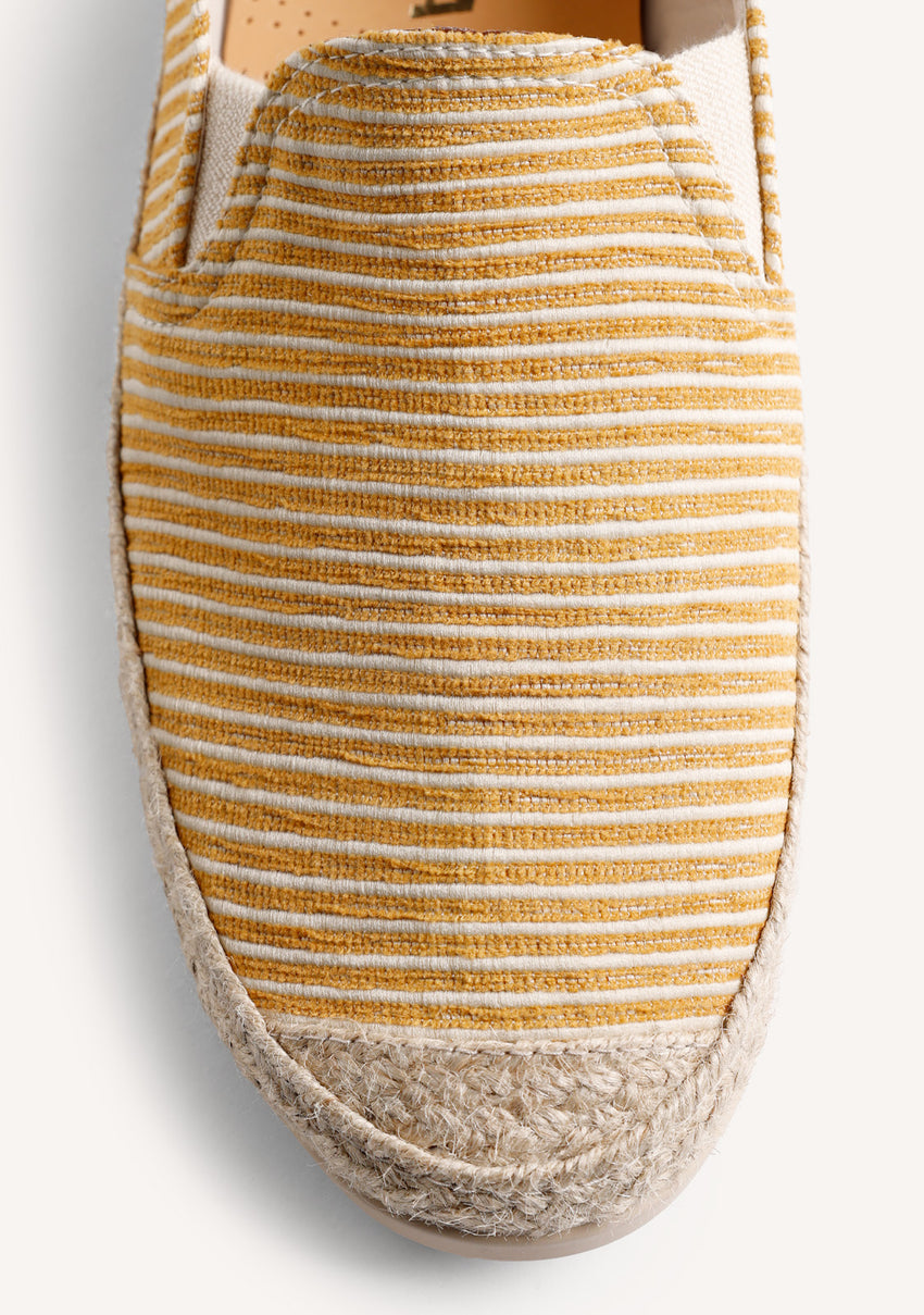 YELLOW STRIPED ESPADRILLES