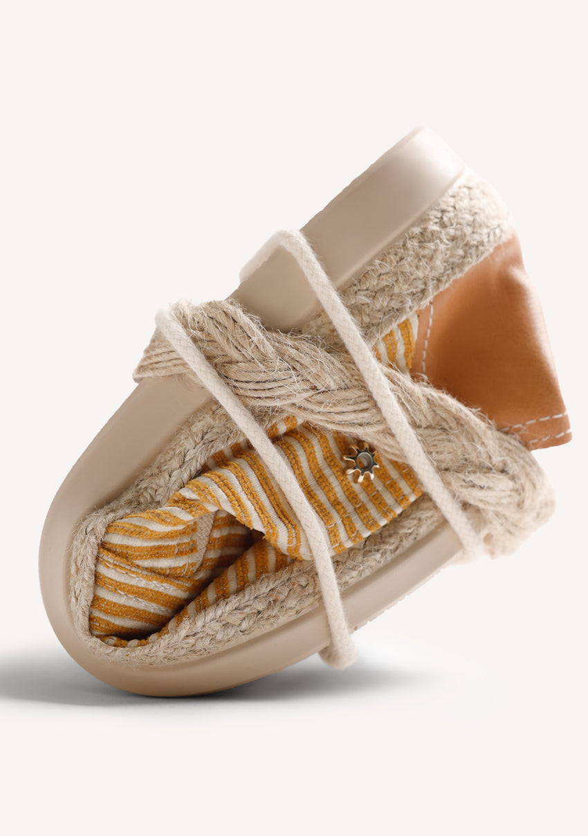 YELLOW STRIPED ESPADRILLES