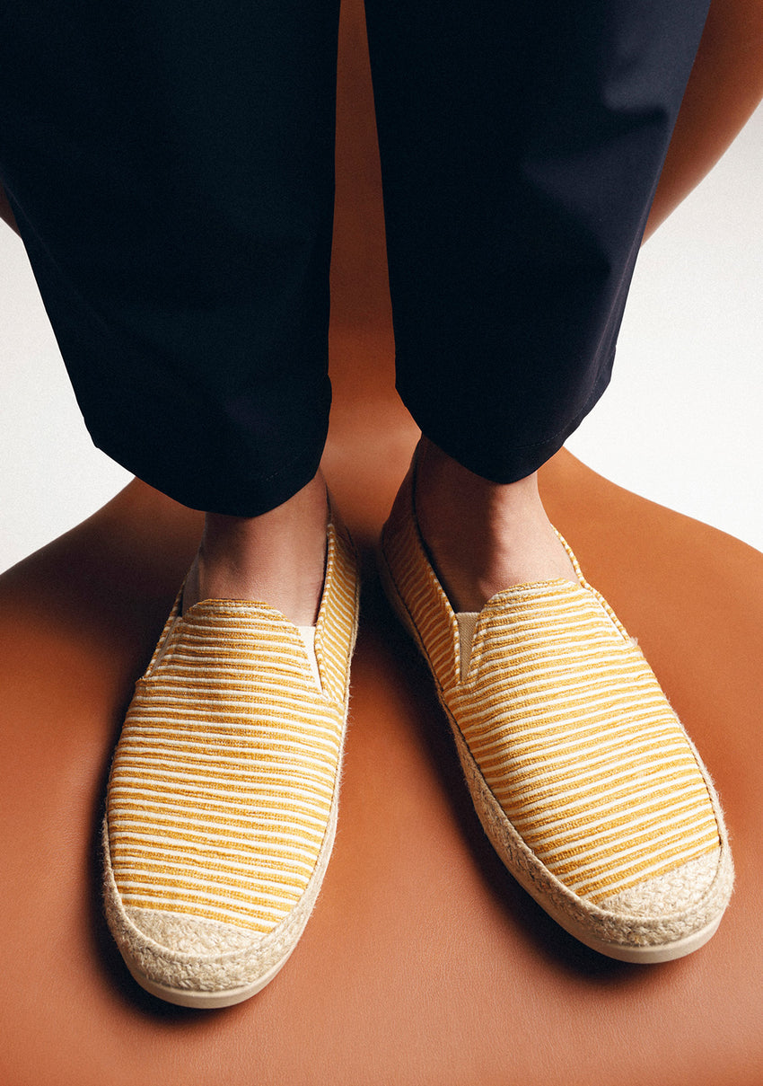 YELLOW STRIPED ESPADRILLES