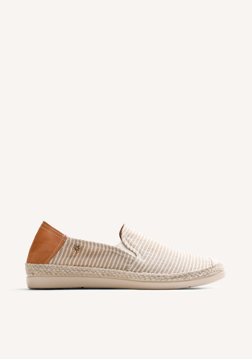 BEIGE STRIPED ESPADRILLES