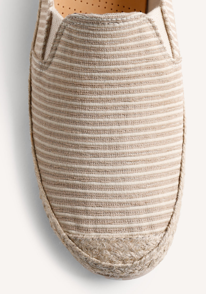 BEIGE STRIPED ESPADRILLES