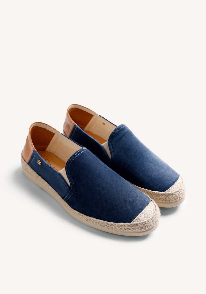 BLUE VELVET ESPADRILLES