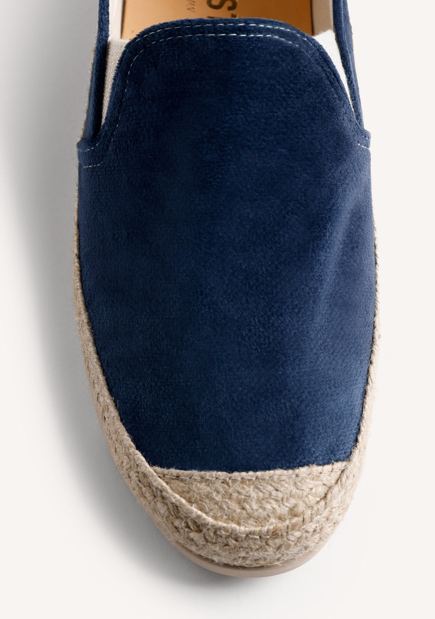 BLUE VELVET ESPADRILLES