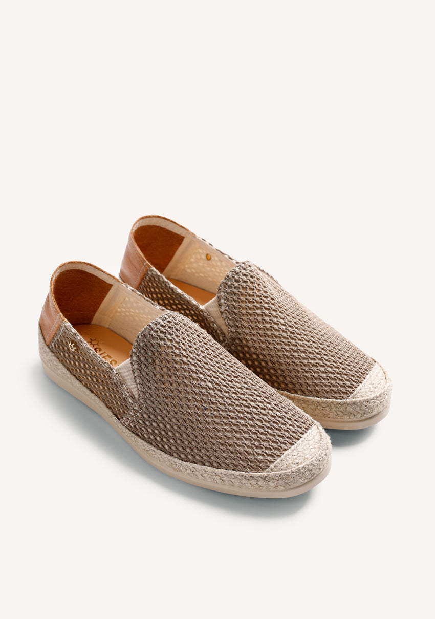 KHAKI MESH ESPADRILLES