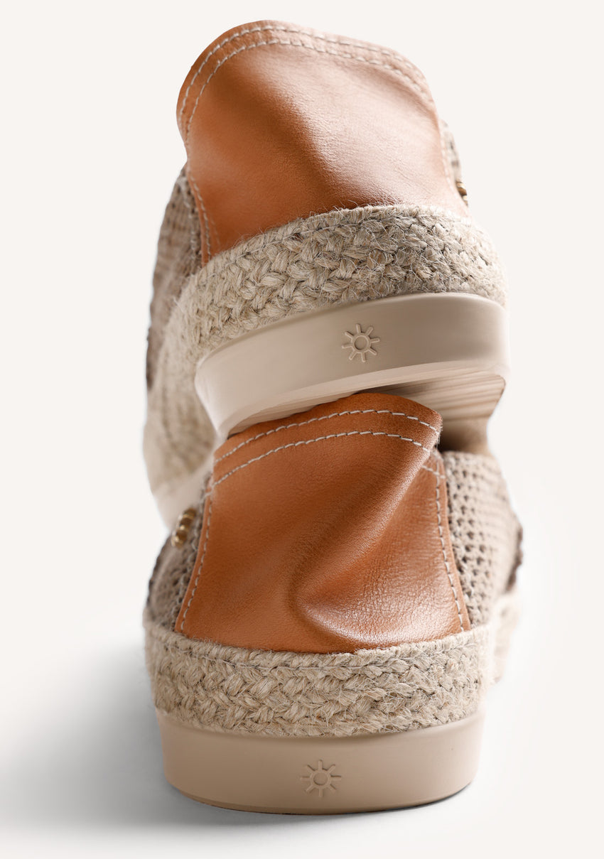 KHAKI MESH ESPADRILLES