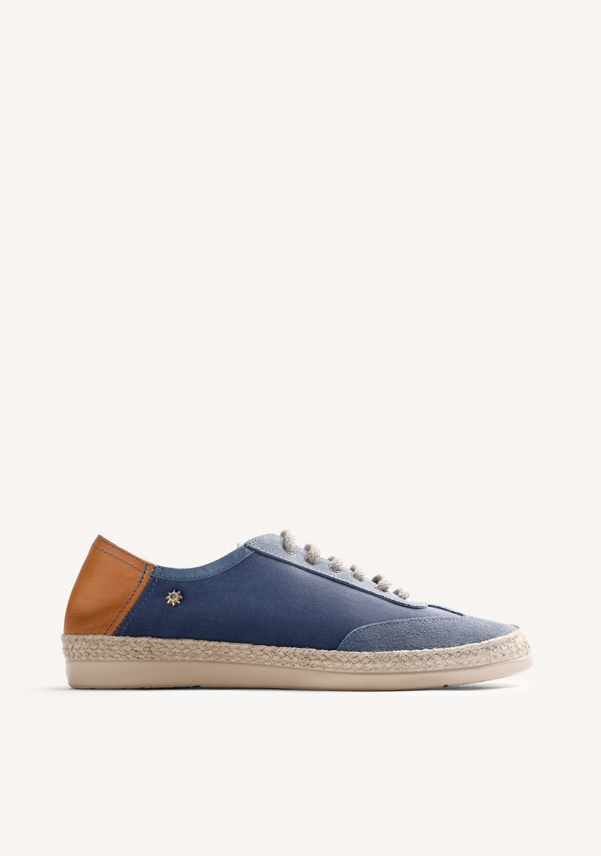 BLUE LEATHER SNEAKERS