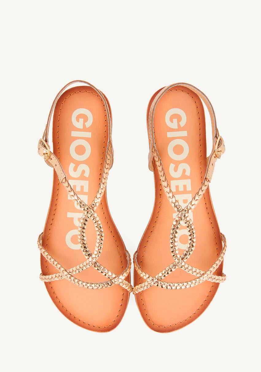 BRAIDED LEATHER SANDALS OSSIAN