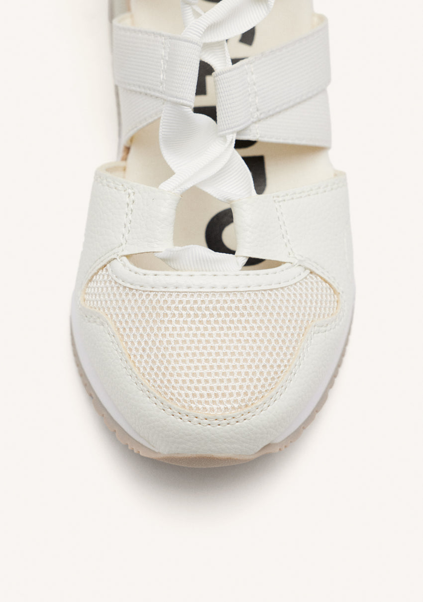 WHITE ESPADRILLE SNEAKERS FOR WOMEN LIZARDA