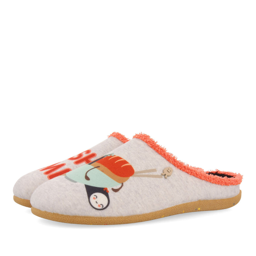 HOT POTATOES GREY REGGELLO SLIPPERS