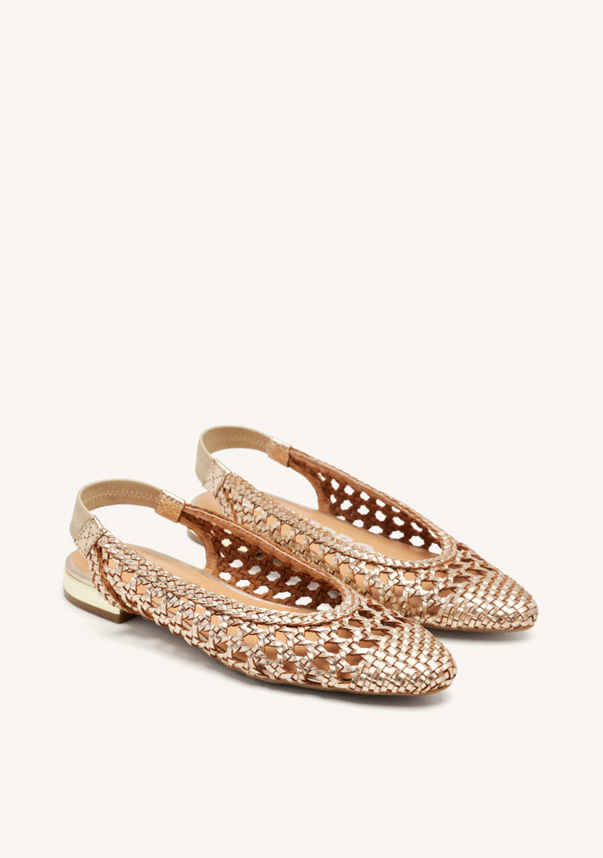 BRAIDED LEATHER BALLET FLATS GUATAVITA