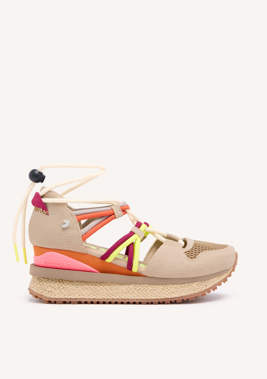 Tulare beige espadrille sneakers with wedges