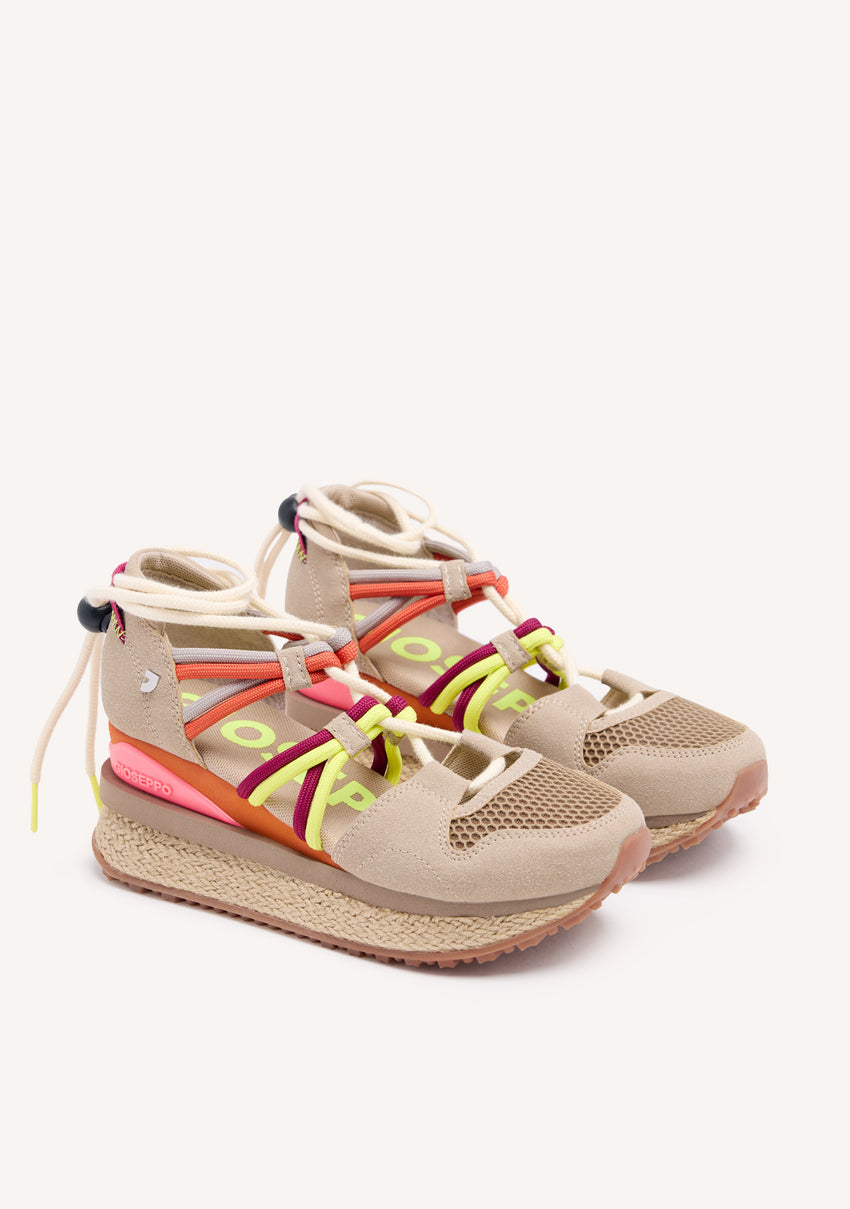 Tulare beige espadrille sneakers with wedges