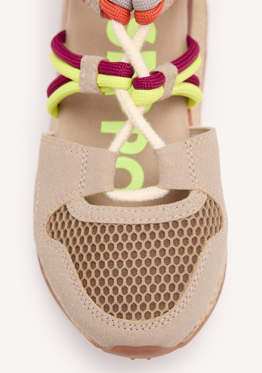 Tulare beige espadrille sneakers with wedges