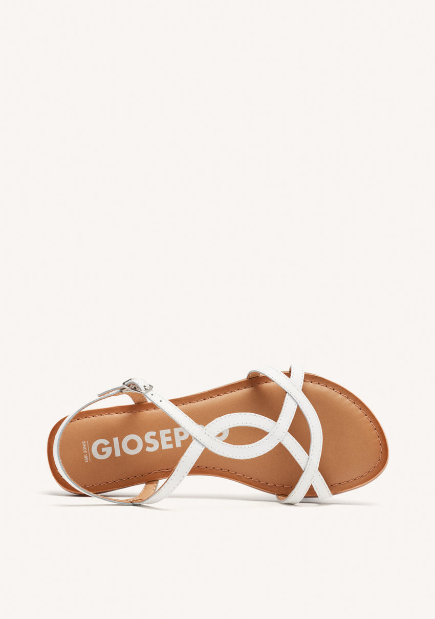 Lamim women's white sandals with thin straps