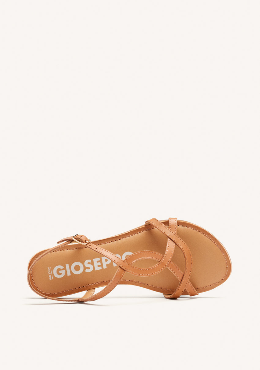 Lamim women's tan sandals with thin straps