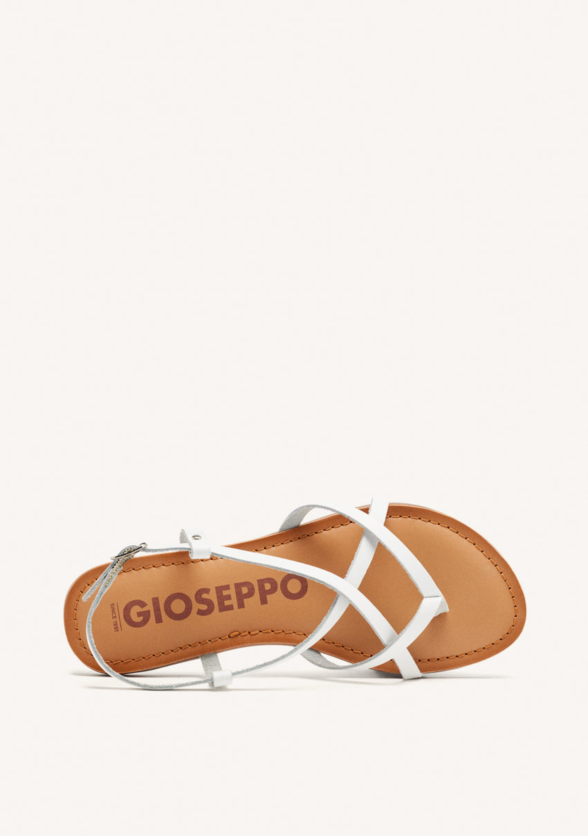 Lelex women's white roman sandals