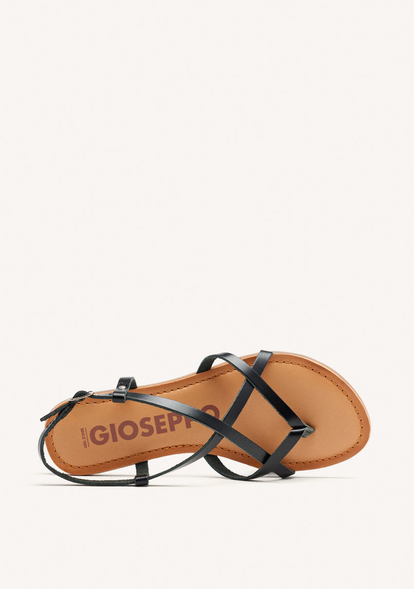 Lelex women's black roman sandals