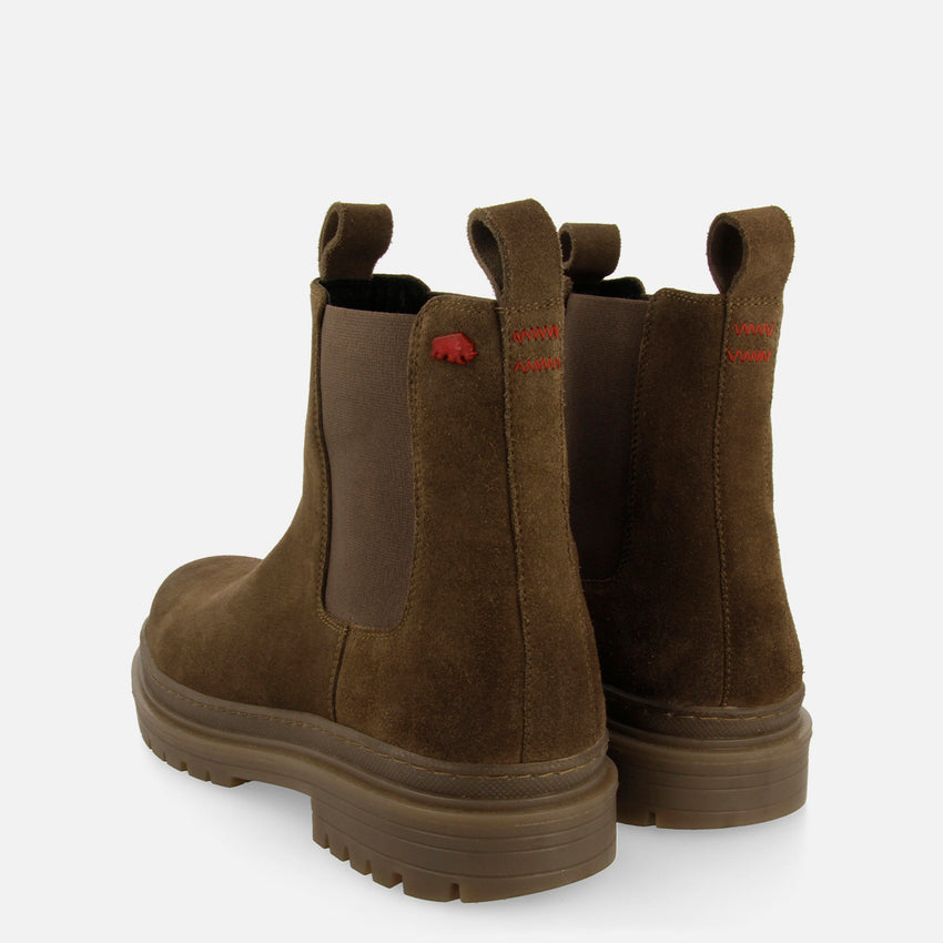 Randegg men's khaki split-suede chelsea boots