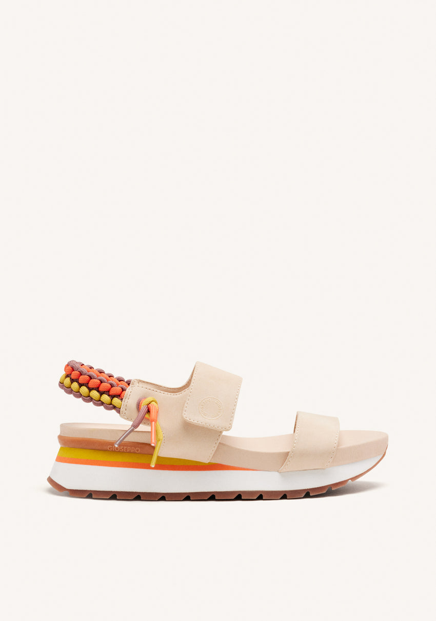 BEIGE SPORTS SANDALS WITH MULTICOLOR REAR DETAIL FOR WOMEN AUSTELL