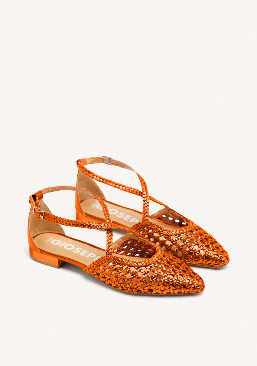BRAIDED LEATHER BALLET FLATS LESKOVIC