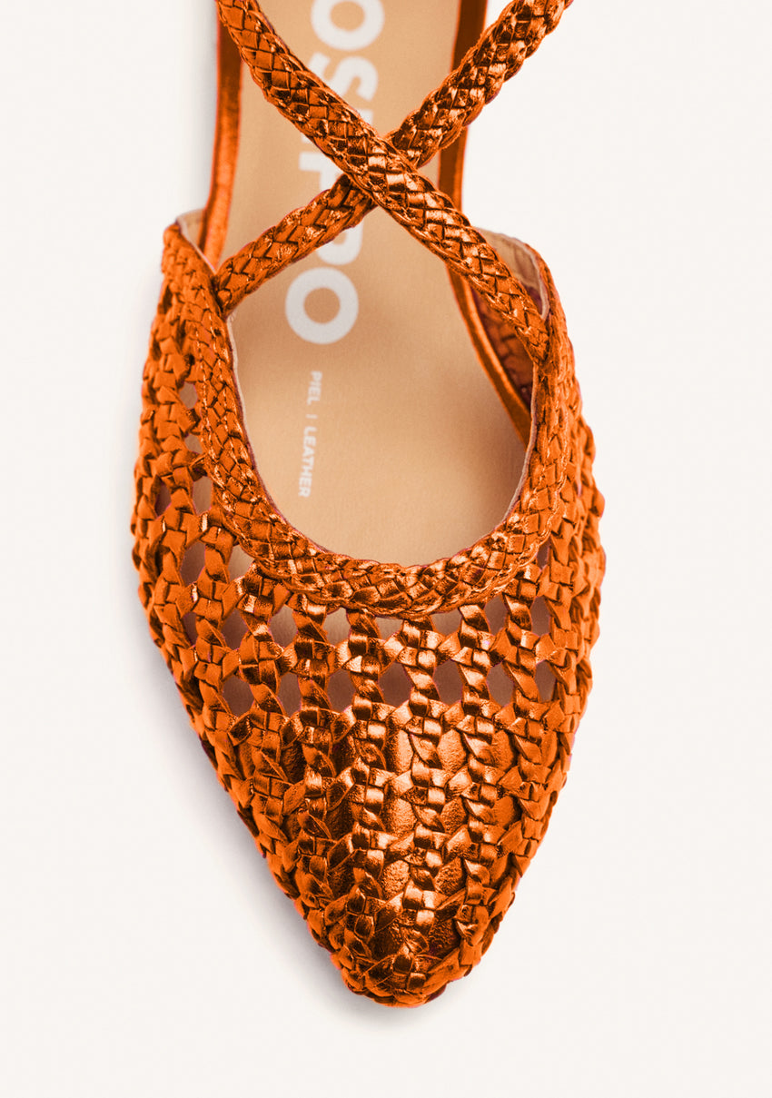 BRAIDED LEATHER BALLET FLATS LESKOVIC