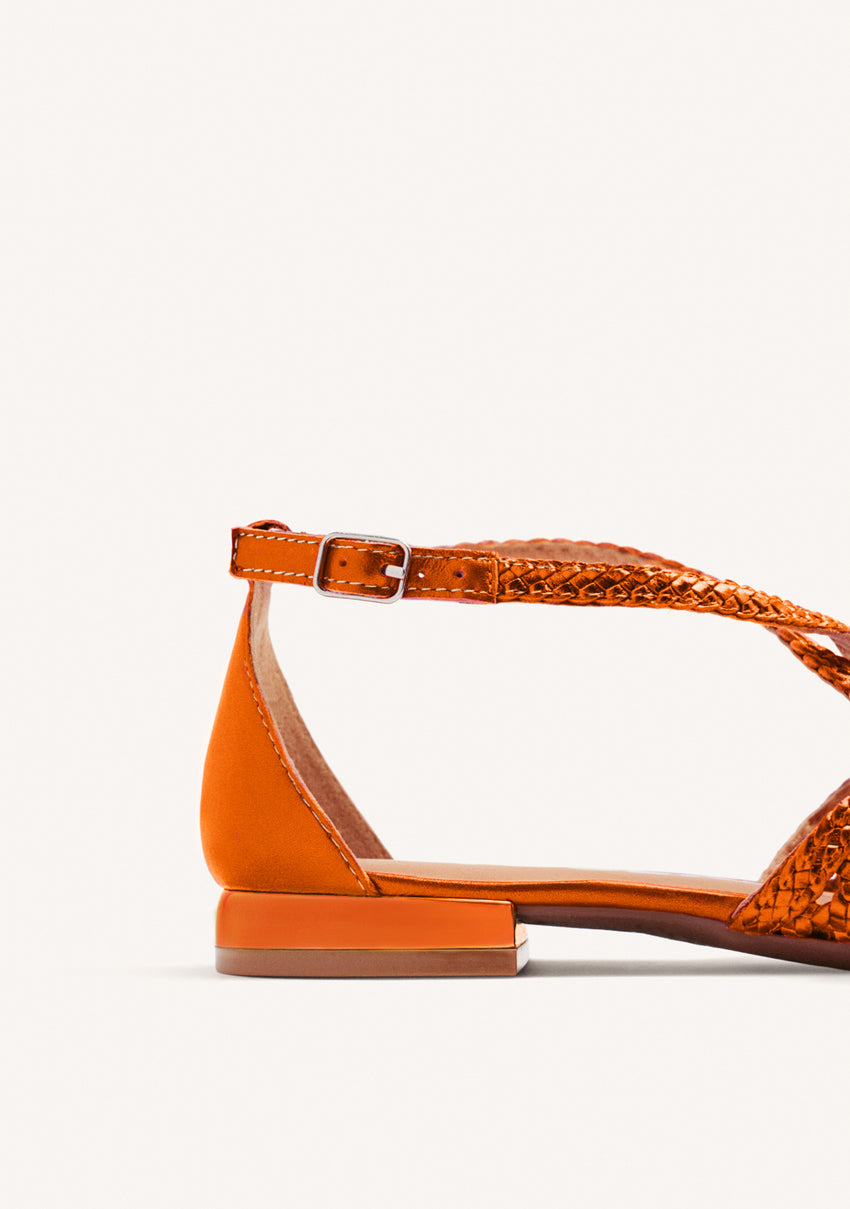 BRAIDED LEATHER BALLET FLATS LESKOVIC