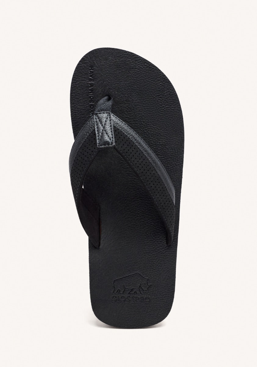 BLACK FLIP-FLOPS WITH TWO-TONE CUT FOR MEN BRENT