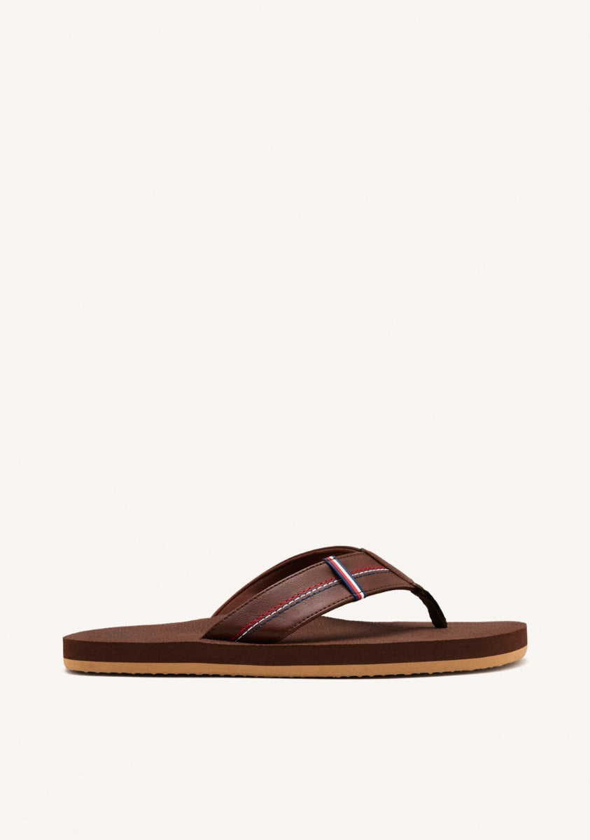 BROWN SANDALS WITH COLORFUL DETAILS FOR MEN CUTLER