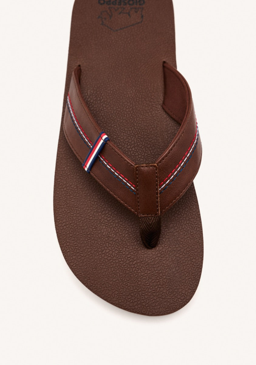 BROWN SANDALS WITH COLORFUL DETAILS FOR MEN CUTLER