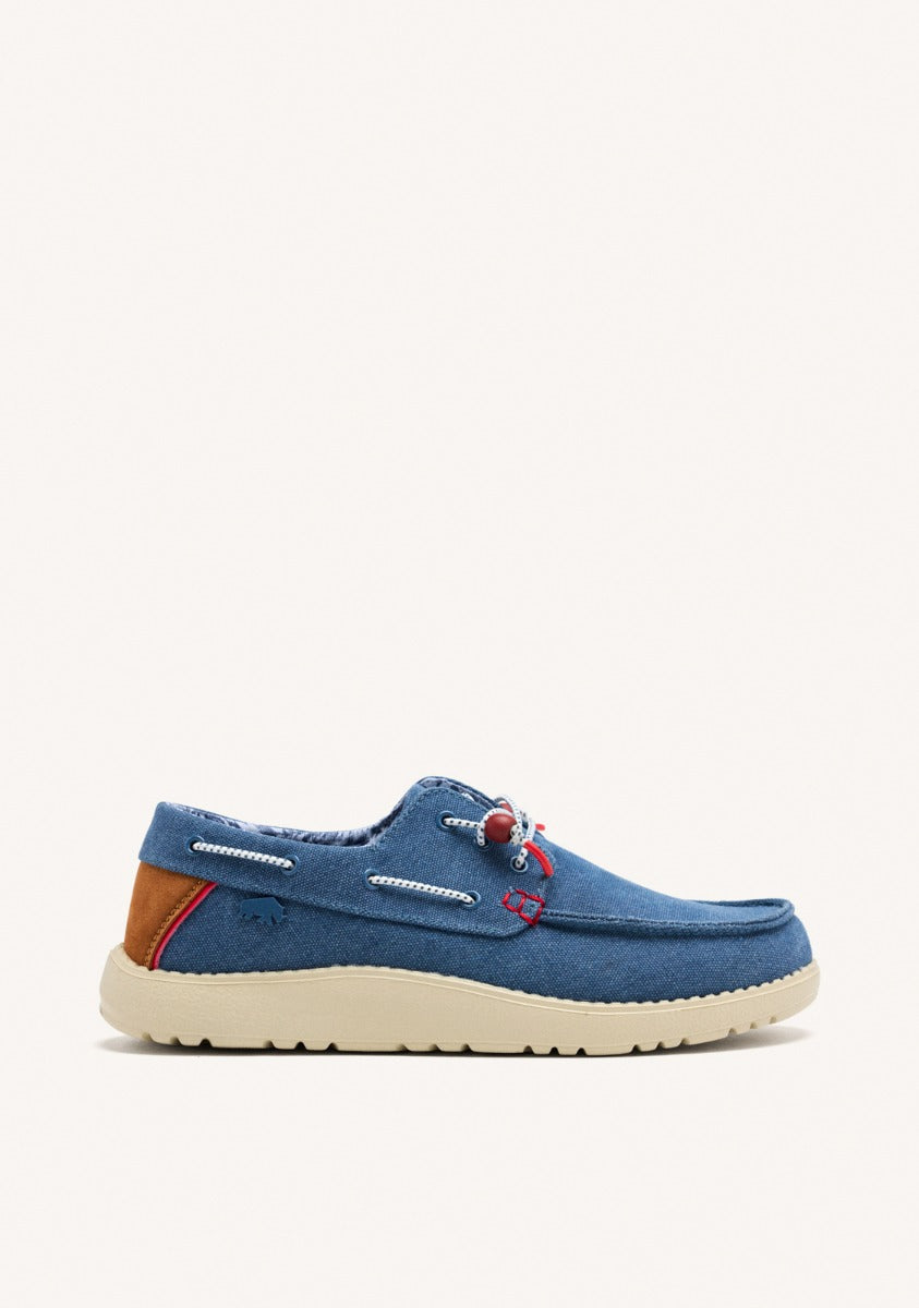 NAVY BLUE MOCCASINS NAUTICAL STYLE WITH COLOR DETAILS FOR MEN SULT