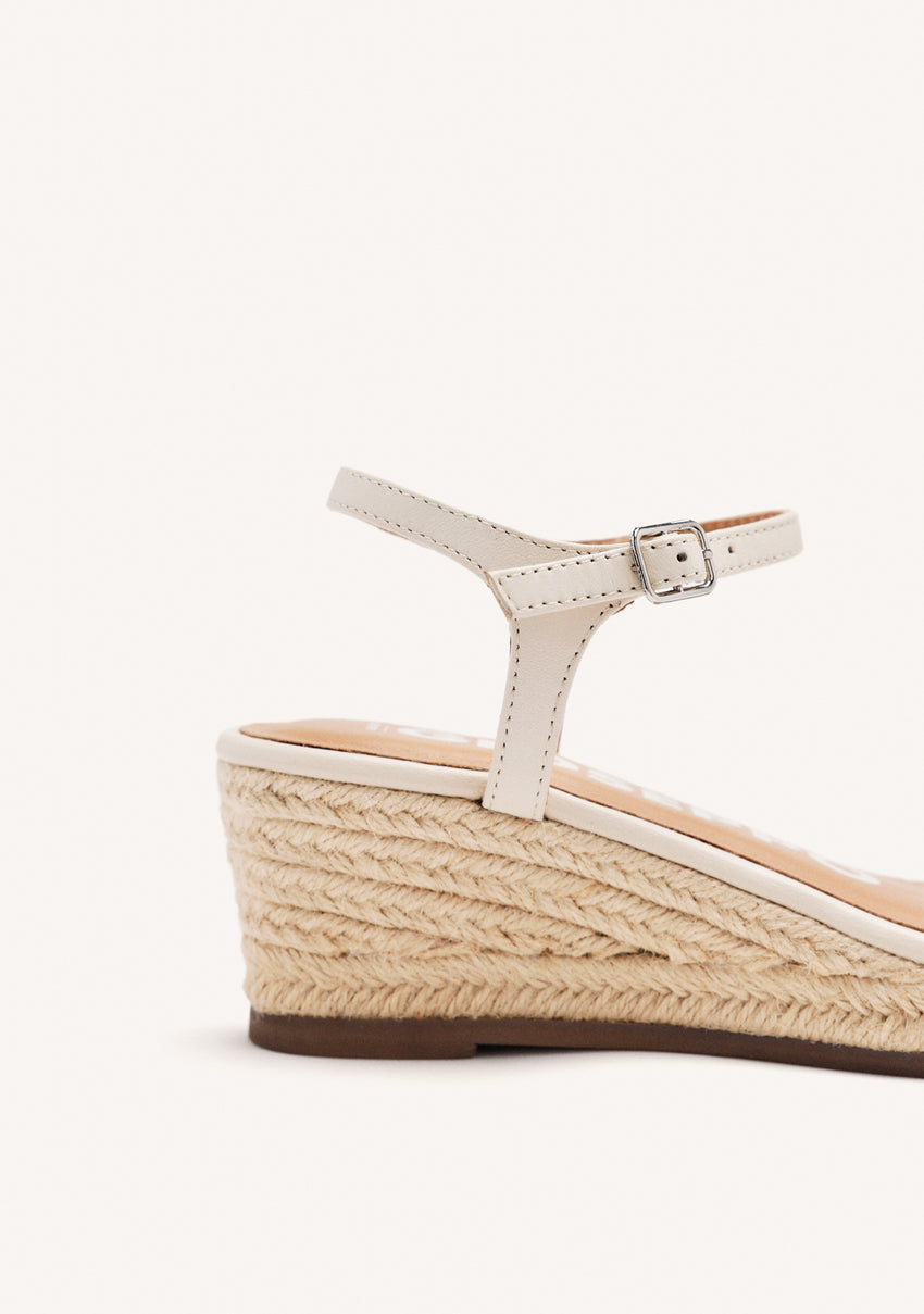 WEDGE LEATHER SANDALS YALAHA