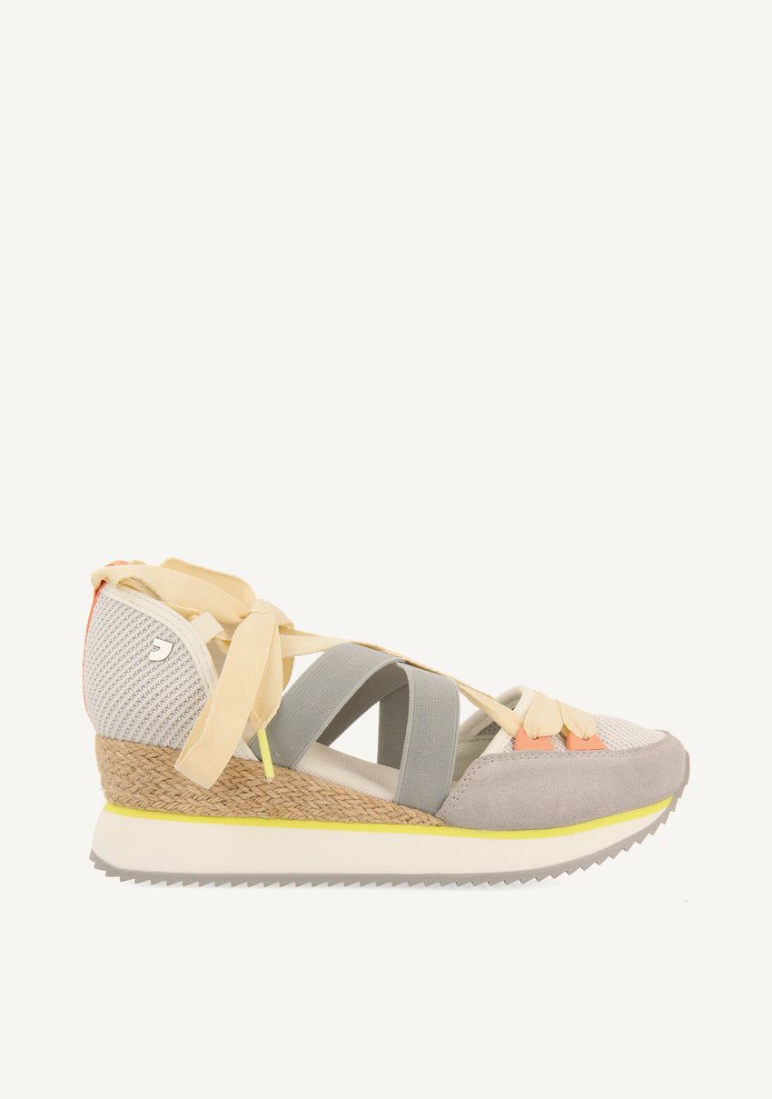 WHITE OPEN SNEAKERS WITH WEDGE FOR WOMEN SAMOBOR