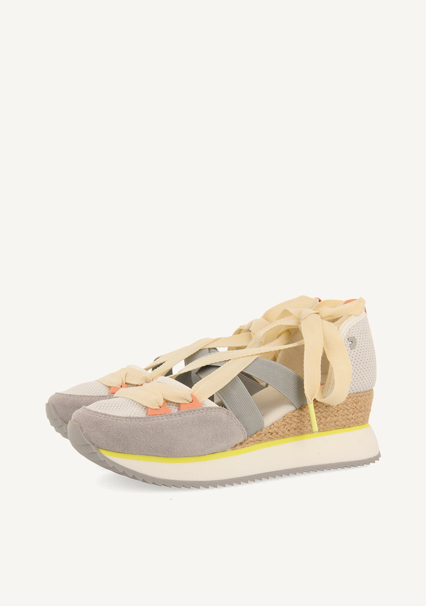 WHITE OPEN SNEAKERS WITH WEDGE FOR WOMEN SAMOBOR