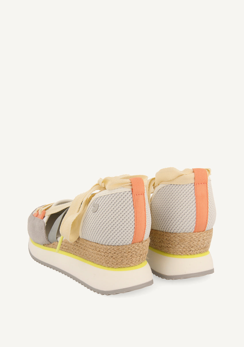 WHITE OPEN SNEAKERS WITH WEDGE FOR WOMEN SAMOBOR
