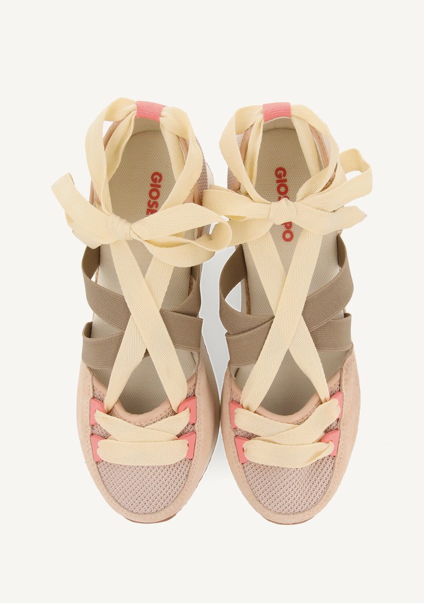 NUDE OPEN SNEAKERS WITH WEDGE FOR WOMEN SAMOBOR