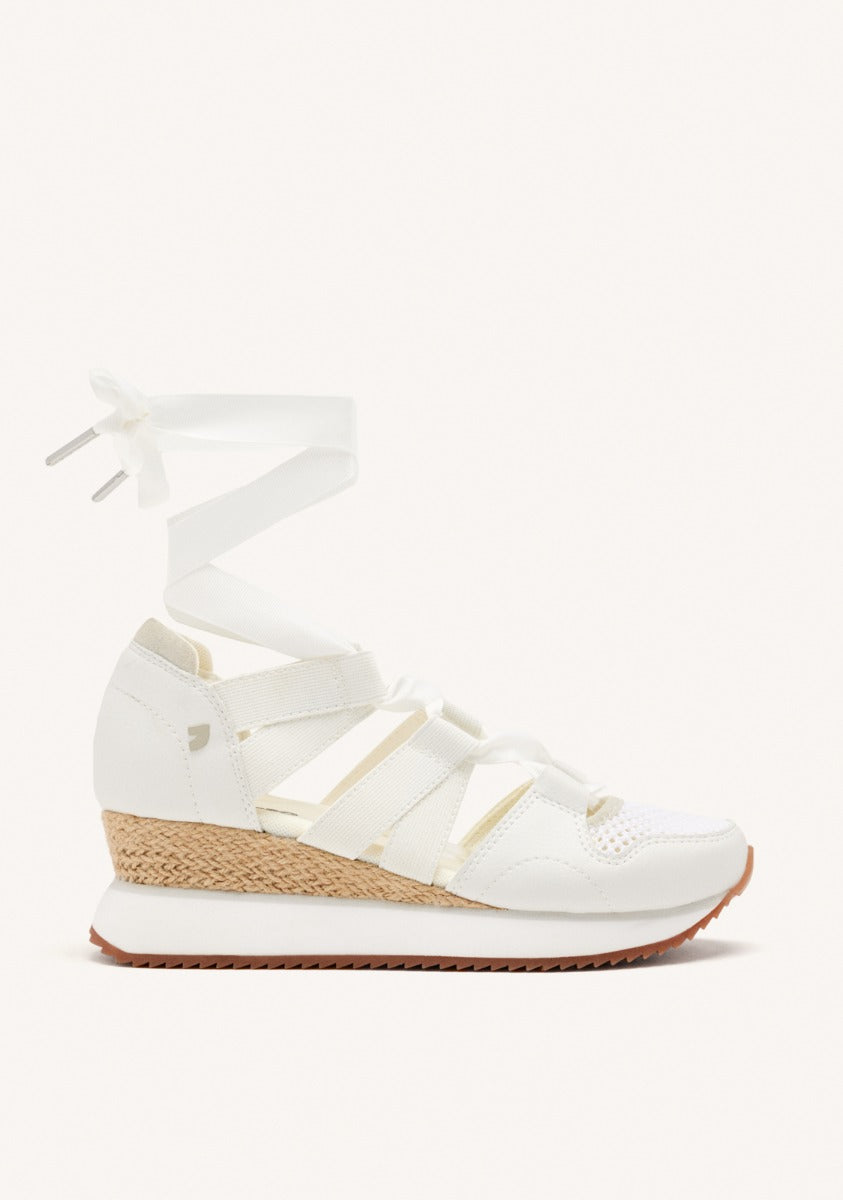 OFF-WHITE OPEN SNEAKERS ESPADRILLE TYPE WITH STRAPS FOR WOMEN MUIR