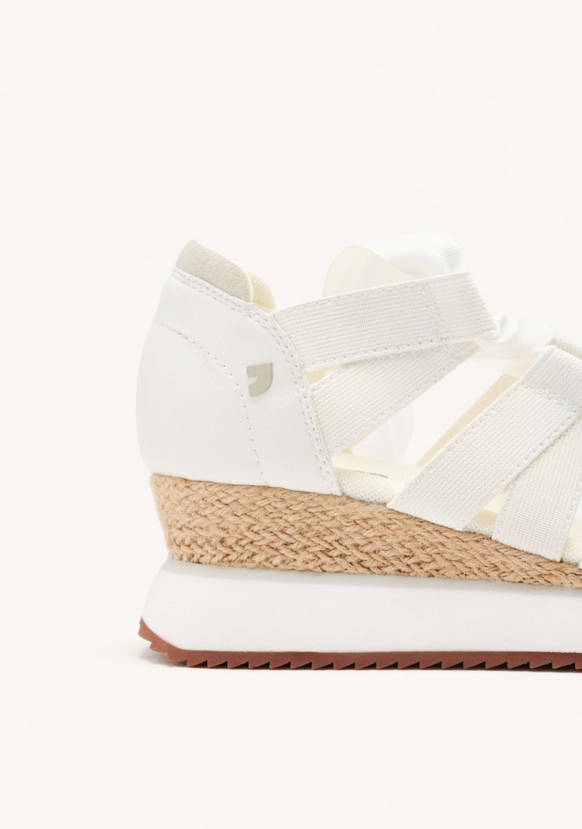 OFF-WHITE OPEN SNEAKERS ESPADRILLE TYPE WITH STRAPS FOR WOMEN MUIR