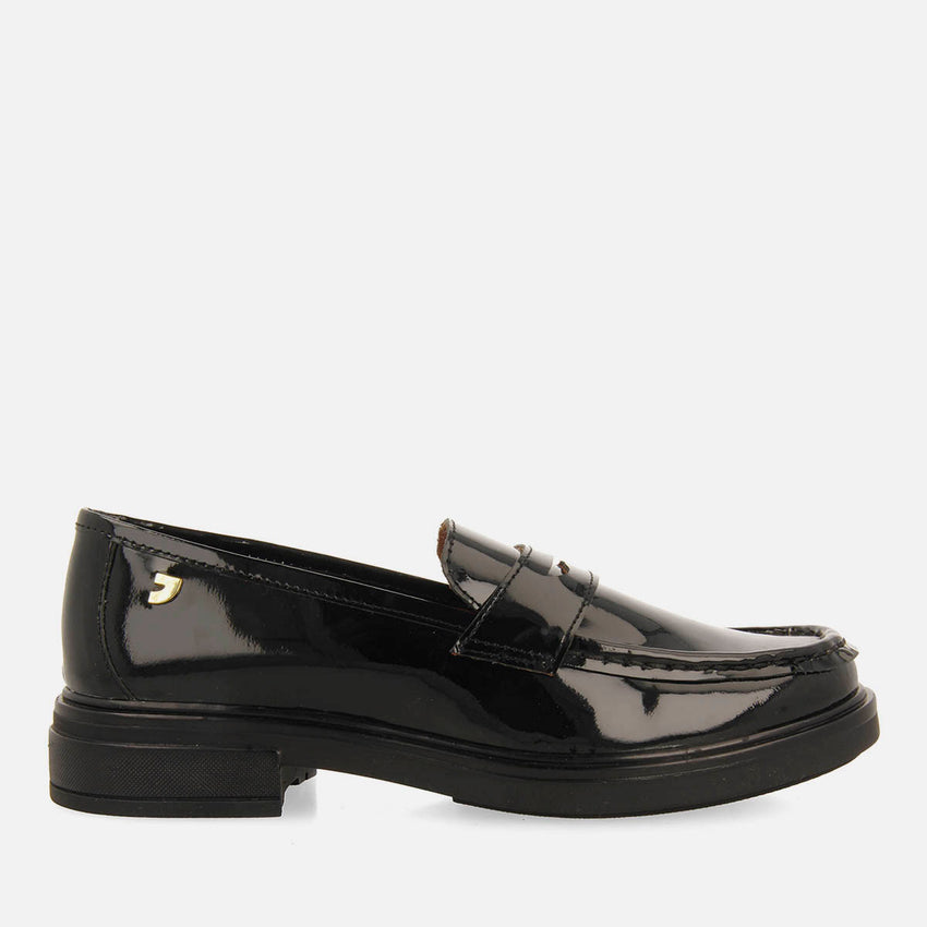LOAFERS WITH MASK IN PATENT LEATHER EFFECT SNINA