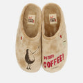 CALICOON FAUX FUR PRINT HOUSE SLIPPERS
