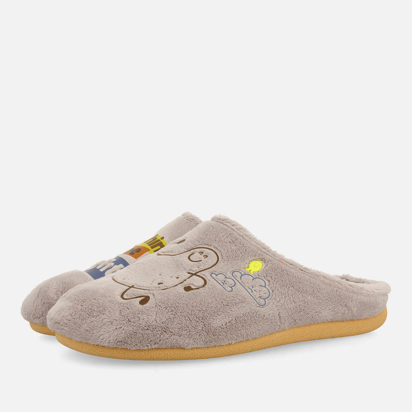 GENESEE FAUX FUR PRINT HOUSE SLIPPERS