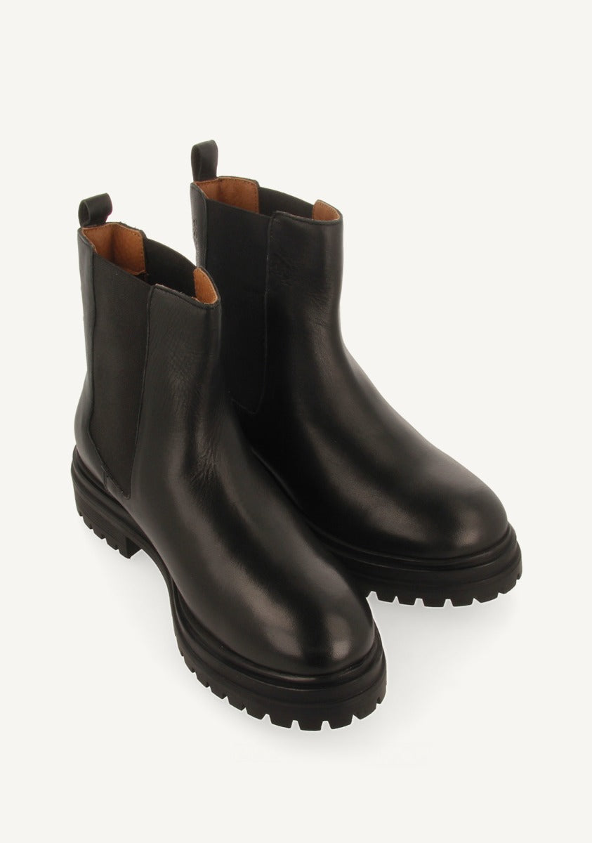 LEATHER TRACK TYPE BOOTS VARICK